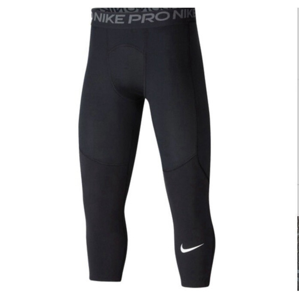 Nike Pro 3/4 Spandex Black Dri Fit Compression Tights Boys Size XL